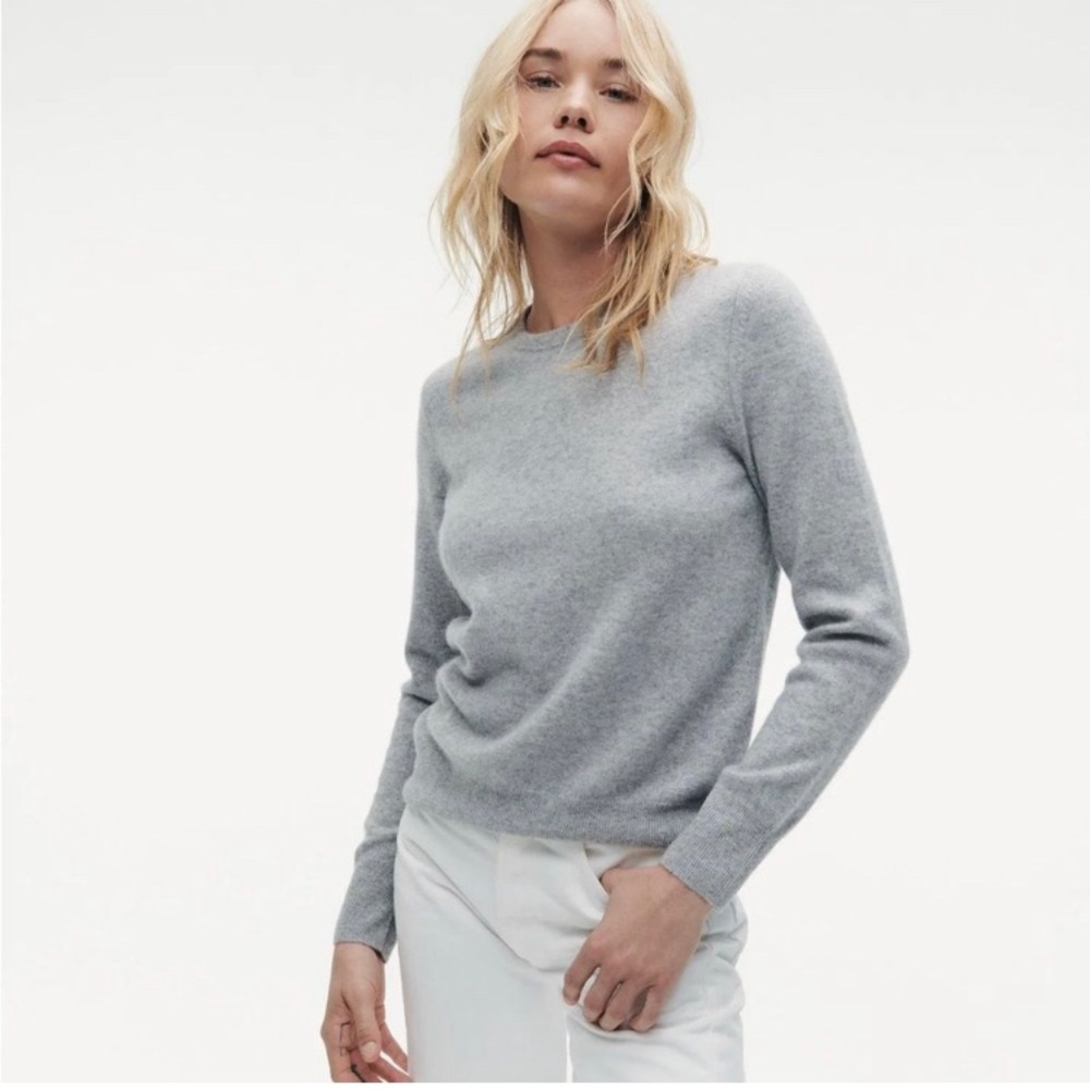Everlane Classic 100% Cashmere Crew Sweater Grey Women’s Size Large